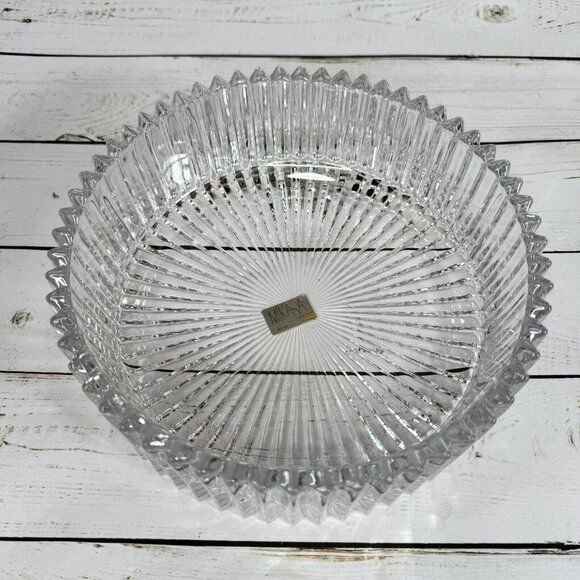 Mikasa Diamond Fire Crystal Cut Glass Hostess Serving Bowl 8.25" WY247/259 - Picture 3 of 11